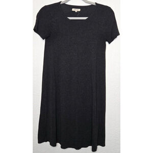 Madewell Womens Swingy Tee T Shirt Dress XXS Heather Charcoal Short Sleeve Flowy